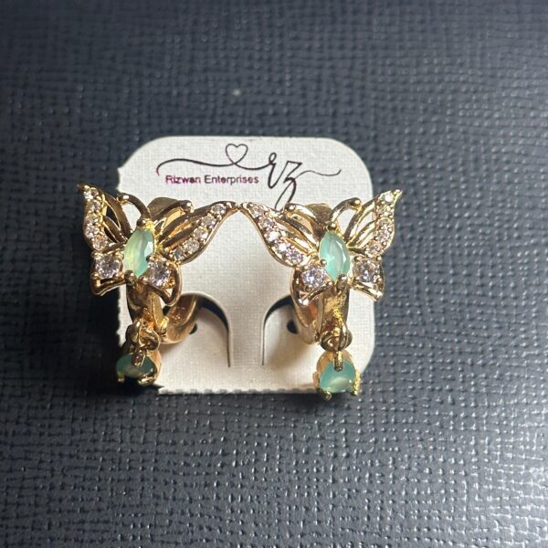 Beautiful golden butterfly earrings